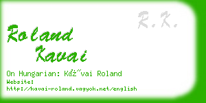 roland kavai business card